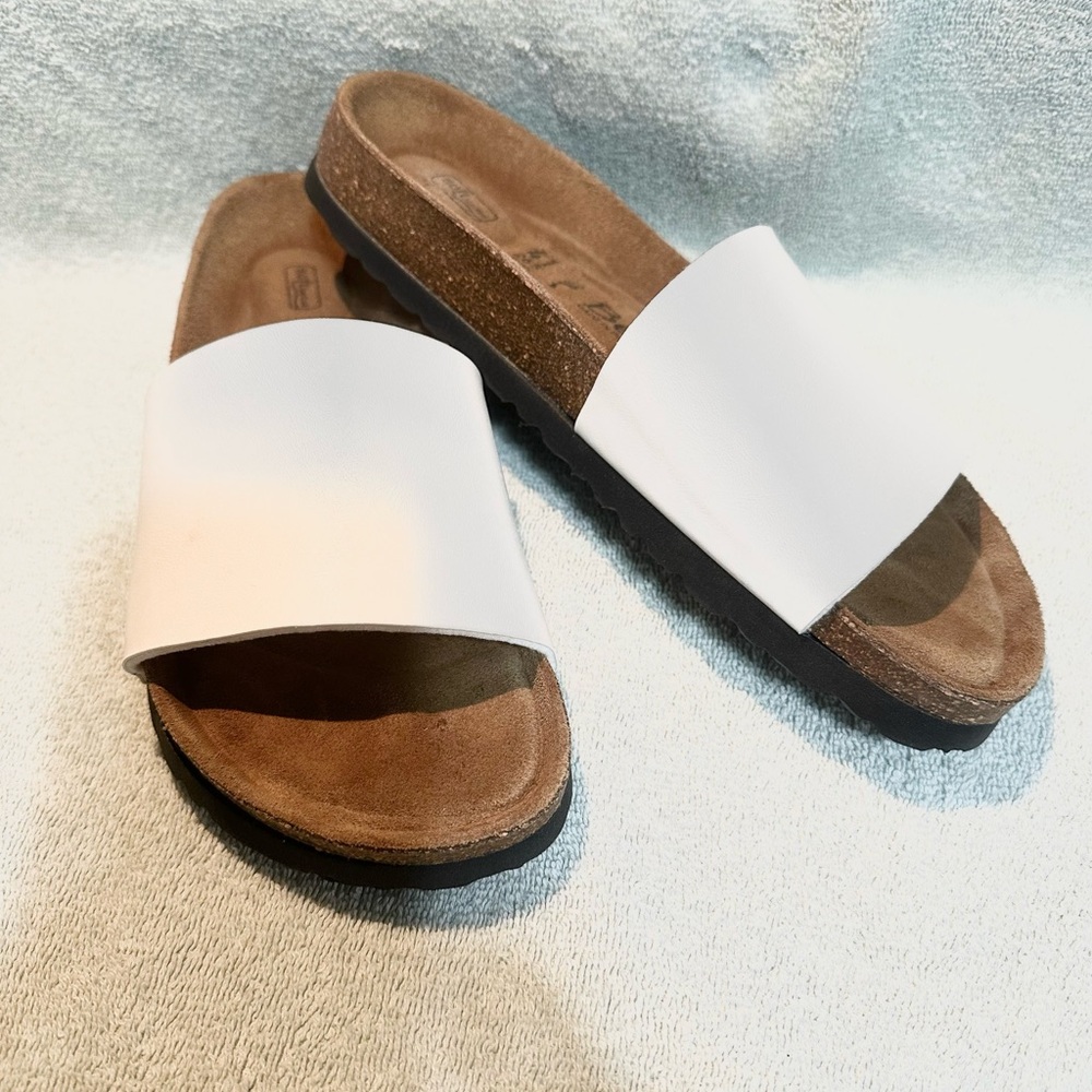 Birkenstock Betula reggae Slide Sandals white ladies 10